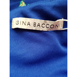 Gina Bacconi Navy Red Floral Print Maxi Dress Size 12