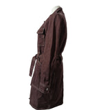 Weekday Brown Denim Shirt Dress Long Sleeve Belted Utility Dress Size 6 UK 34 EU