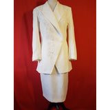 Condici Set White Embroidered Skirt Suit Size 12