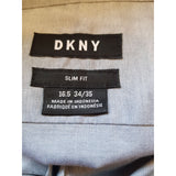 DKNY Men's Grey Formal Shirt, Size 16.5 / L