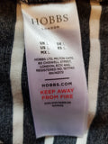 Hobbs Women's Black White Stripe Top Size L