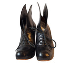 Vivienne Westwood Black Leather Wing Ankle Boots Size 38 EU 5 UK