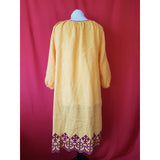 Fragonard Parfumeur Yellow 100% Linen Dress Size T2 /  12/14 UK.
