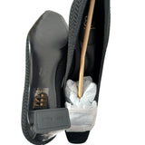 Cozy Island Women's Knit Block Heel Pumps Black Gold Buckle Size 8