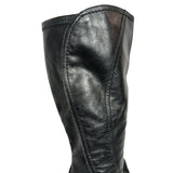 Dune Black Leather Knee High Boots High Heel Zip Up Smart Elegant Size UK 6