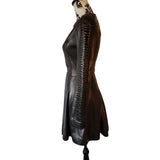 SLY010 Black Leather Dress Size 38 IT / XS