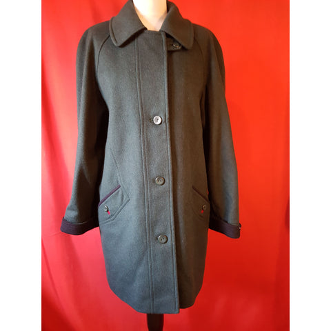 Aquila Alpaca Loden Women's Green Wool Blend Coat Size 10.