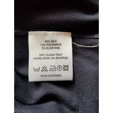 FENN WRIGHT MANSON  Black Silk Skirt Suit Flowers Embellished Size 12