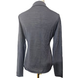 The White Company Grey Knitted Polo Shirt / Collared Top - UK Size 10