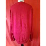 Jaeger Red Men's Wool Cashmere Jumper Size XL