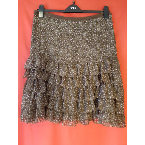 MARKS &SPENCER Limited Collection Mocha Khaki Skirt Size 14
