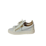 AUTHENTIC GIUSEPPE ZANOTTI WHITE LEATHER LOW-TOP SNEAKERS Size 6