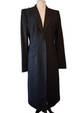 Dolce & Gabbana Womens Vintage Black Wool Coat Size 46 IT 14 UK