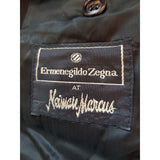 Ermenegildo Zegna Men's Black Wool Jacket Blazer Size 56