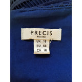 PRECIS Petit Navy Lace-trimmed Dress Size 18.