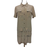 Equipment Femme Sand Pure Silk Shirt Dress Size XS