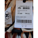 Missoni Black White Brown Long Wool Blend Dress Size 44 EU / L RRP £1,020