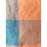 Celtic & Co Women's Blue Terracotta Check Linen Top Size 8