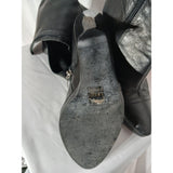 Dune Black Leather Knee High Boots High Heel Zip Up Smart Elegant Size UK 6