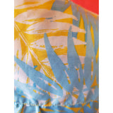 Lily Pulitzer Light Blue  Yellow Leaves Print Wrap Dress Size 4 US 8 UK