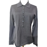 The White Company Grey Knitted Polo Shirt / Collared Top - UK Size 10