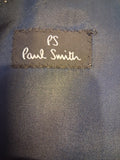 PS Paul Smith Mens Navy Dark Grey Textured 100% Wool Blazer Jacket UK 42 R IT 52