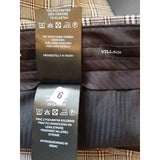 Villain Men's Grey Check Trousers Size 36R