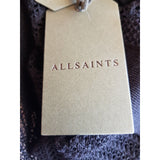Allsaints Women's Misha Black Net Long Open Front Cardigan Size XS RRP£159.