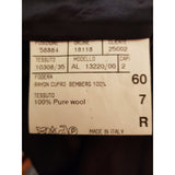 Canali Black Wool Jacket Blazer Size 60R