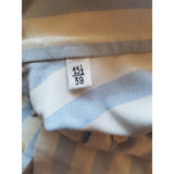 NATALINO Men's White Blue Stripe Shirt Size 39 / 15.5