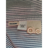 Taylor Stitch Men's Grey White Stripe Shirt Size S/38