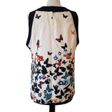 Redherring White Multicolour Butterfly Print Top Size 16