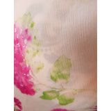 Collette Dinnigan Pink Floral Print Long Silk Dress Size L
