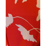 Hobbs Red White Floral Print Long Dress Size 12