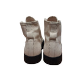 Primury Womens Beige White Canvas Ankle Trainers Size 5 UK 38 EU