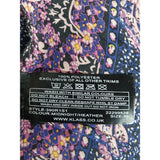 Klass Ladies Paisley Floral Pleated Maxi Dress Blue Pink Size XL(UK 18-20)