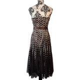 Phase Eight Printed Strapless Pleated Dress with Cream Silk Bolero Size 8