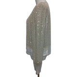 Frank Usher Womens Sequin Silk Blazer Size 14