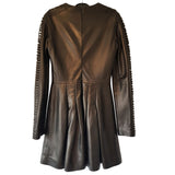 SLY010 Black Leather Dress Size 38 IT / XS