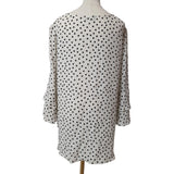 Wallis Women's White Polka Dot Top Blouse Size UK 16