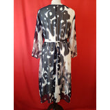 Studio 8 by Eight Phase Black/White/Navy/Grey Dress Size 12