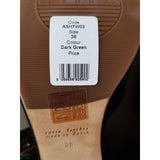 Chie Minara Women's Dark Green Velour Heels Sandals Size 5/ 38