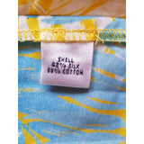 Lily Pulitzer Light Blue  Yellow Leaves Print Wrap Dress Size 4 US 8 UK