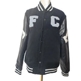 boohooMAN / MAN Men's Black Varsity Letterman Jacket - Size Medium