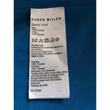 Karen Millen Womens Blue Teal Colourblock Asymmetric Midi Dress Belted UK 8