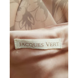 Jacques Vert Pink Grey Floral Print Long Dress Size 10
