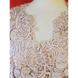Jacques Vert Beige Lace Dress and Cardigan Size 18.