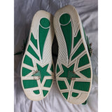 Jimmy Choo Green Suede Crystal Buckle Strap Trainers Sneakers Size 8 UK 41 EU
