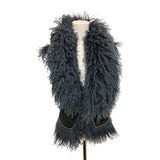 Fendi Womens Dark Green Leather Fur Vest Size 36 EU 8 UK