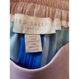 Ted Baker Blue Pink Floral Wide Leg Trousers Size 1 / 8 UK